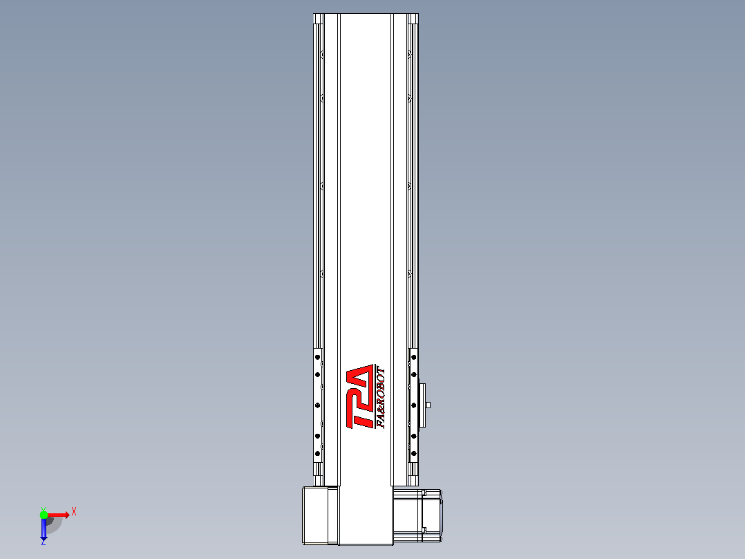 皮带直线轴半封闭可选导轨TPA-HNB-120D-110-L300-LP-C-P40-N3俯视图