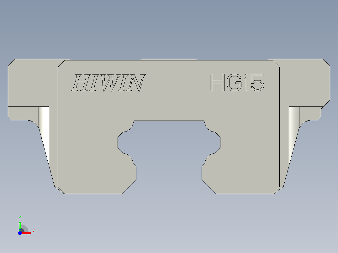 上银直线导轨滑块HGW15CA1R-90前视图