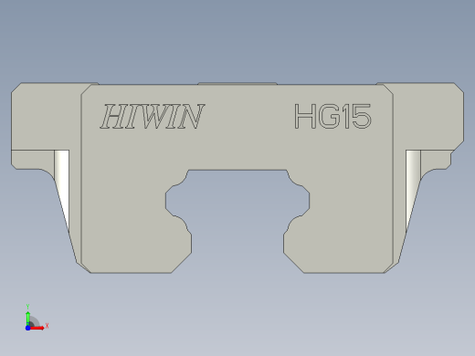上银直线导轨滑块HGW15CA1R-90前视缩略图