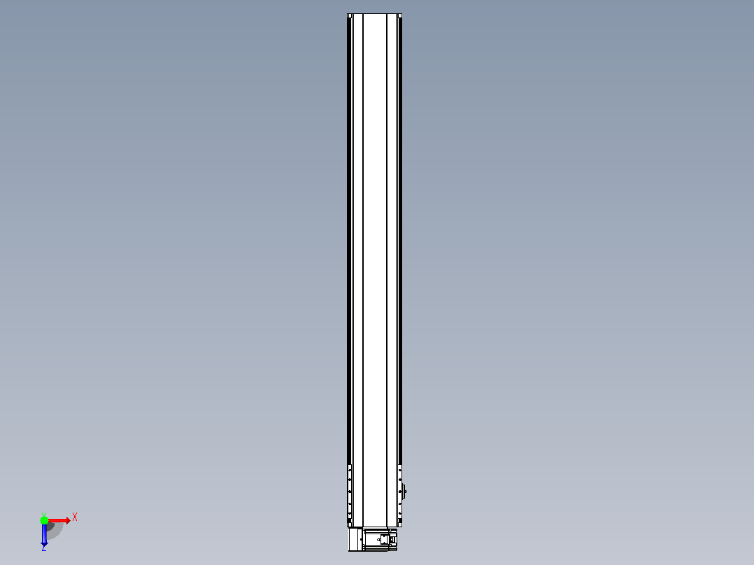 皮带直线轴半封闭可选导轨TPA-HNB-202D-140-L1550-LU-Y-P75-N3俯视图