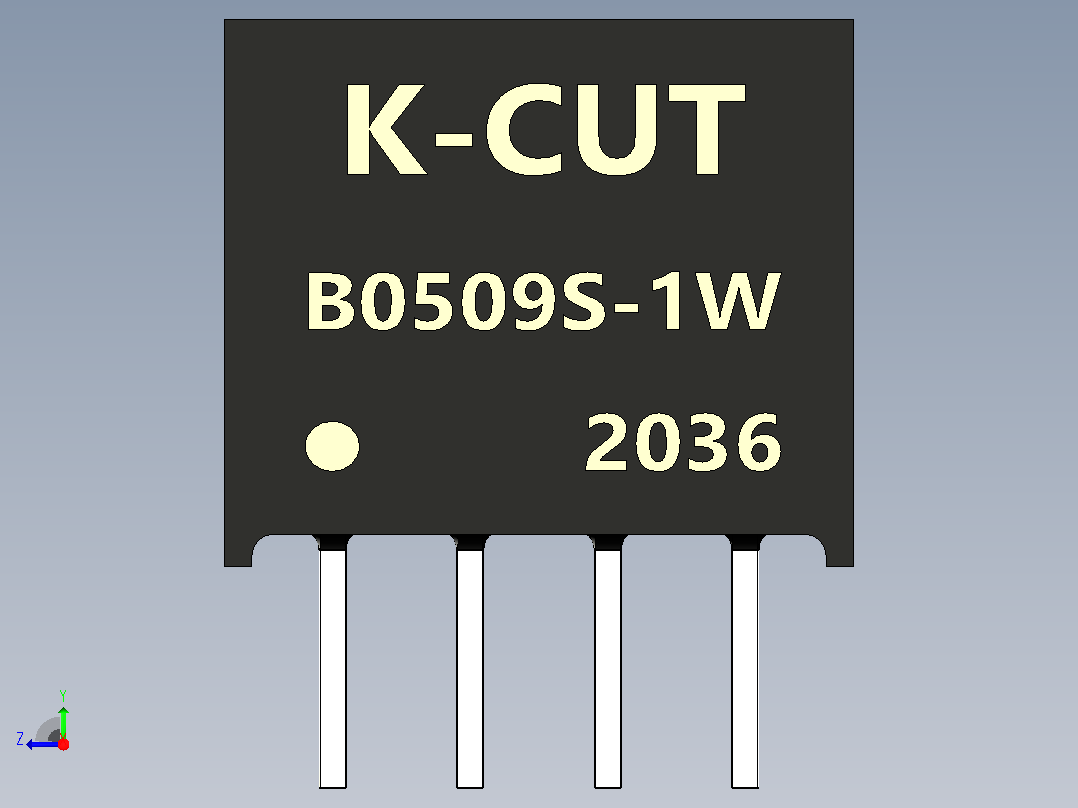 DC DC隔离电源模块B0509S-1功率模块转换器右视图