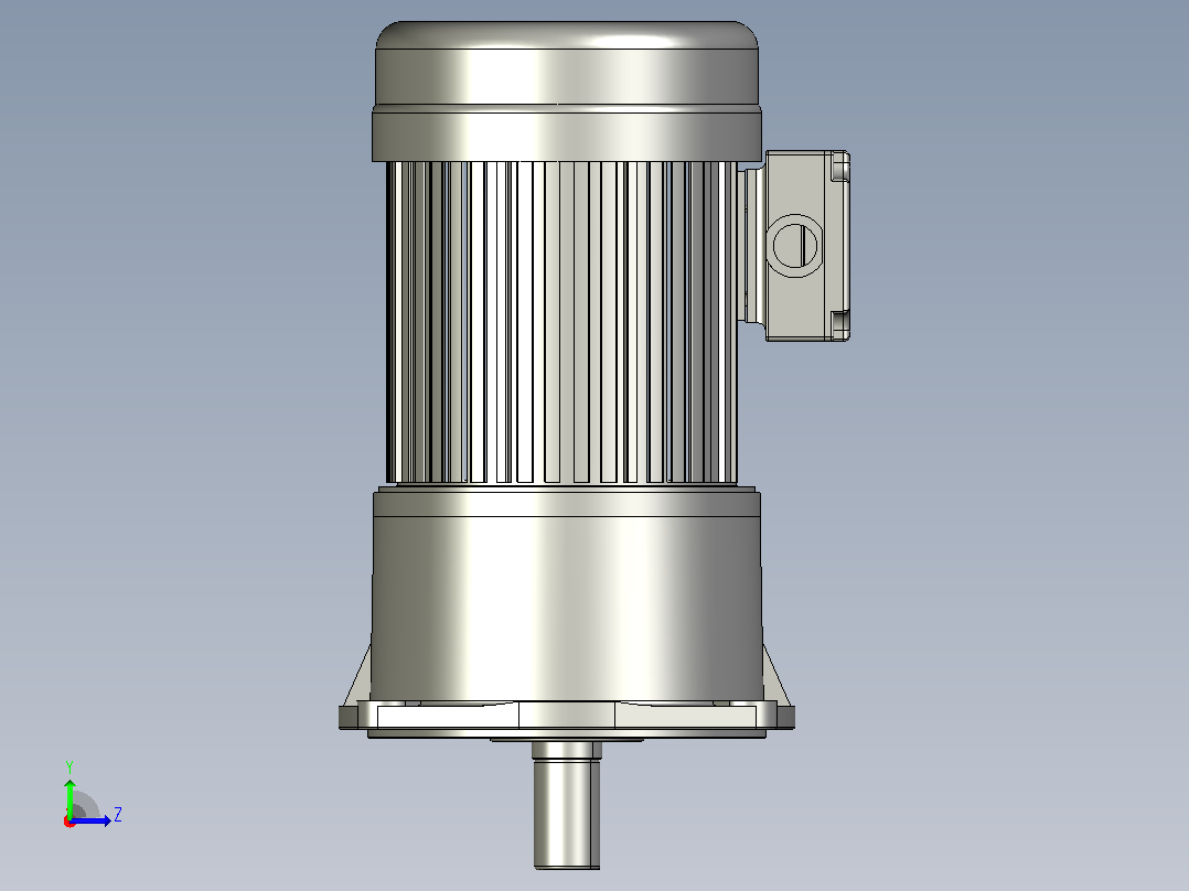 0.75KW-CV型立式三相铝毂（刹车）马达减速机_CV28-750左视图