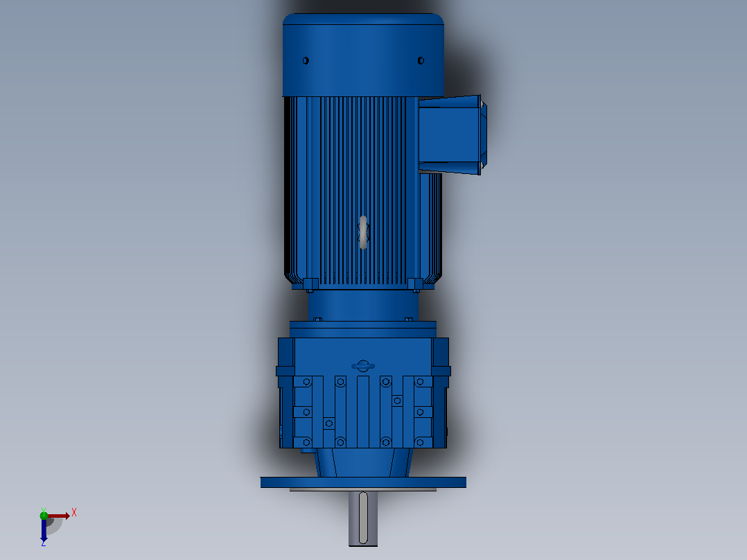 RF87法兰轴伸式安装斜齿轮减速机RF87-YVB5.5-4P-132S-M1-0°-Φ350俯视图