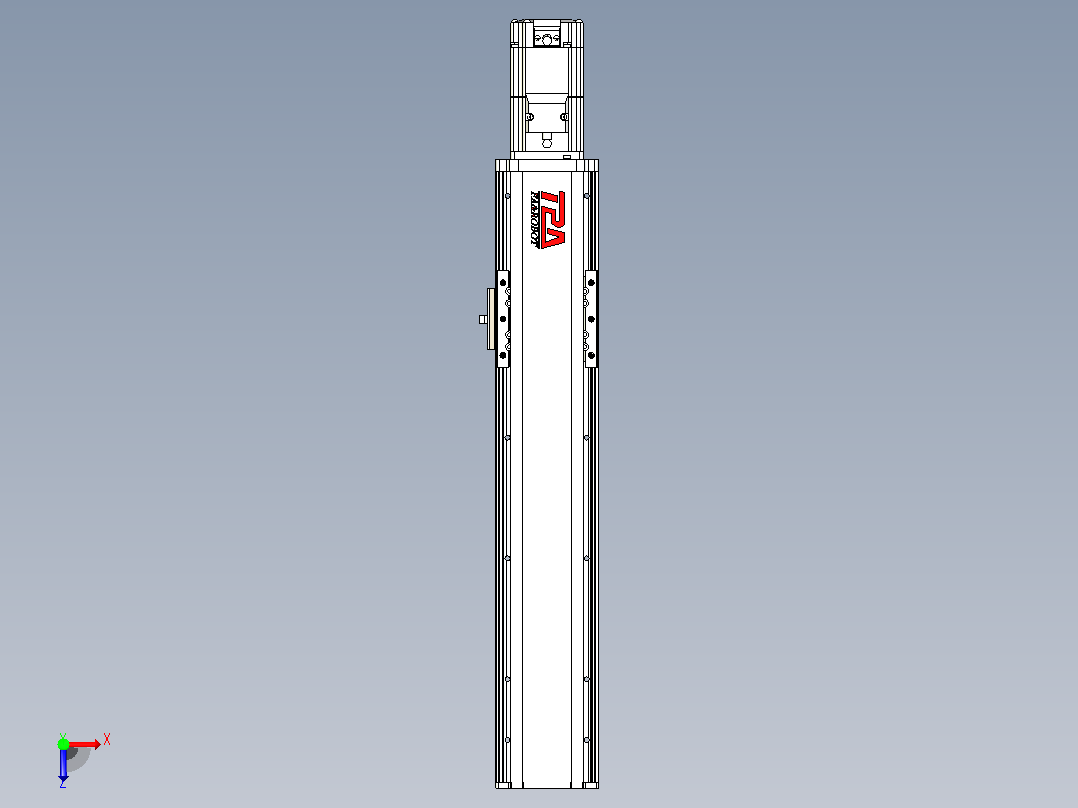 日规模组半封闭丝杆TPA-HNR-85D-1610C-L300-M-Y-P20-N3俯视图