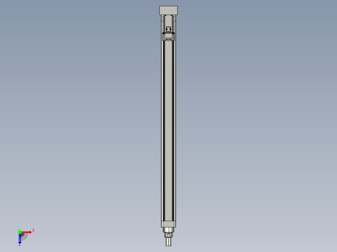 MTE63-900-P-M400W-A-S3 MTE63电动缸 最大负载300kg 400W电机间接安装俯视图