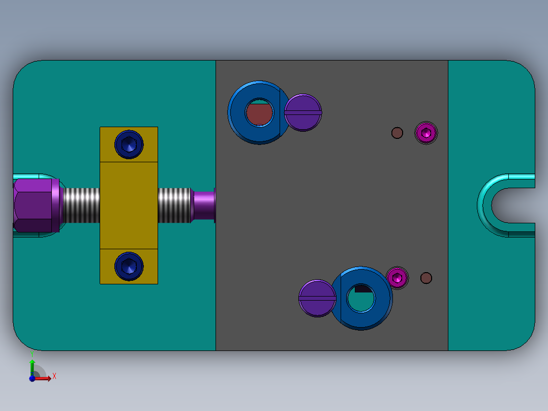 轴承座夹具和工艺规程设计sw12前视图