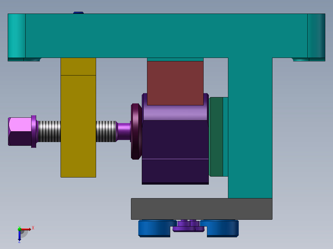 轴承座夹具和工艺规程设计sw12俯视图