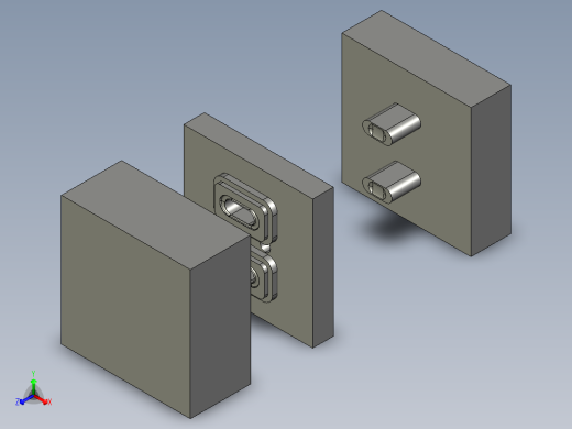 3套振动片模具.贴合成型3D模型