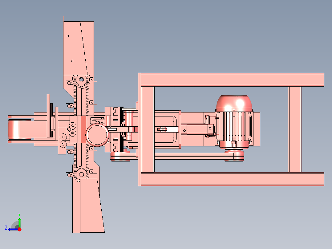 B9_经典的圆柱表面抛光机右视图