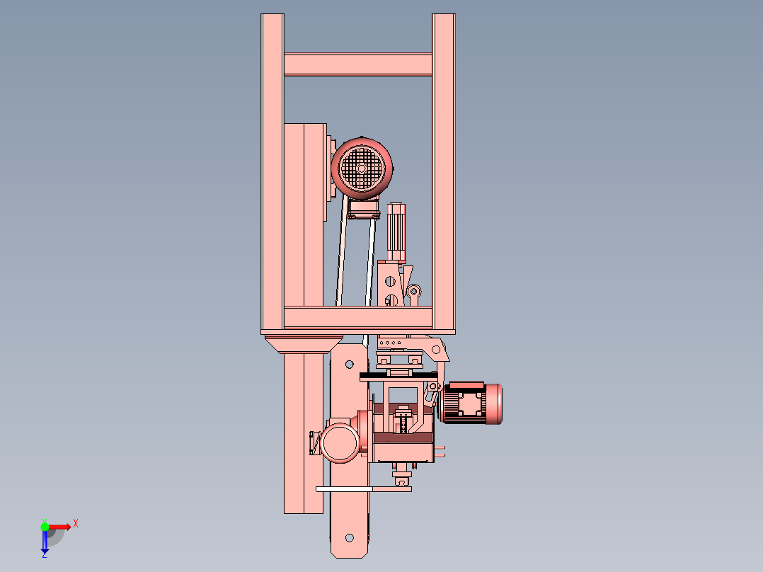 B9_经典的圆柱表面抛光机俯视图