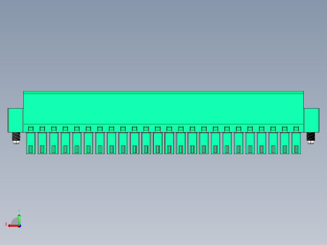 DEGSON 15EDG（公头） 3.5mm 螺钉锁紧，插拔式接线端子 FullPack-15EDGKBM-3.5-24P-14-00AH后视图