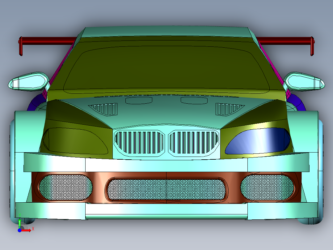 极品飞车里的神车GTR前视图