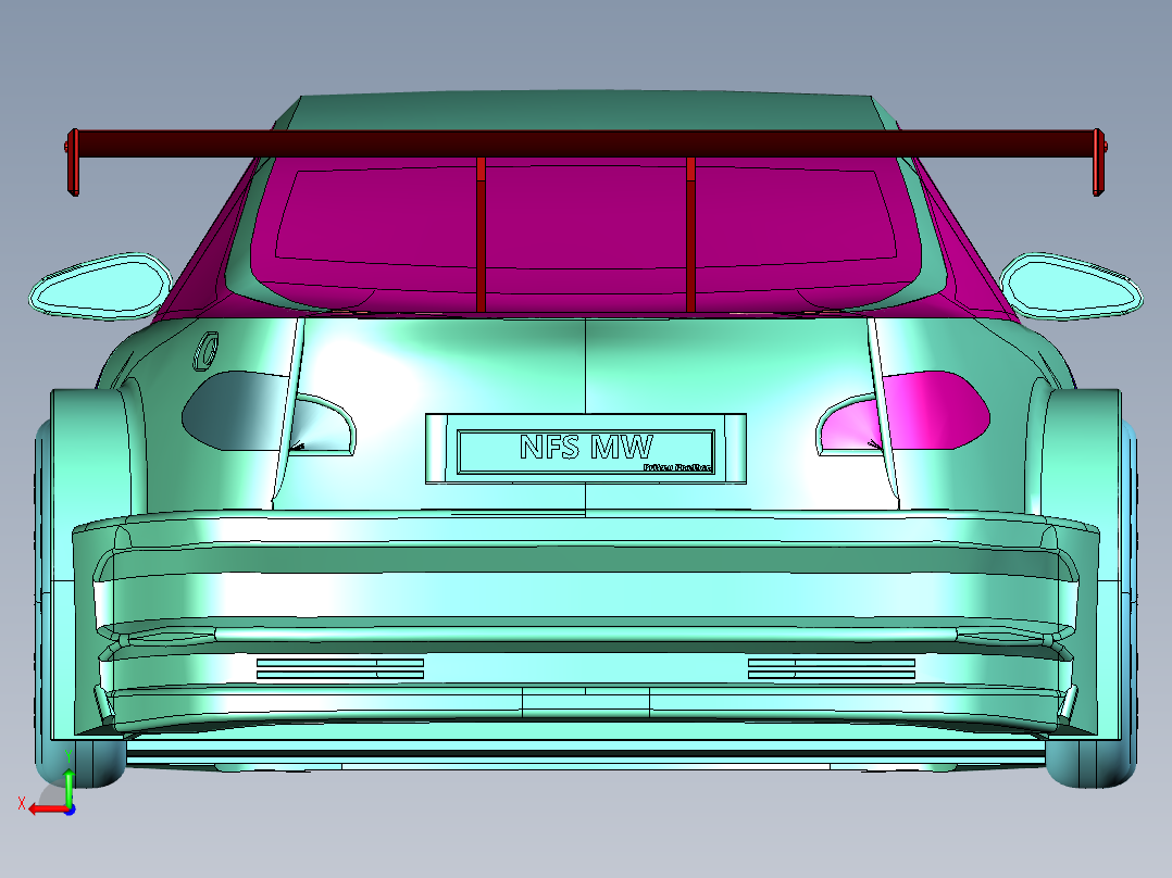 极品飞车里的神车GTR后视图