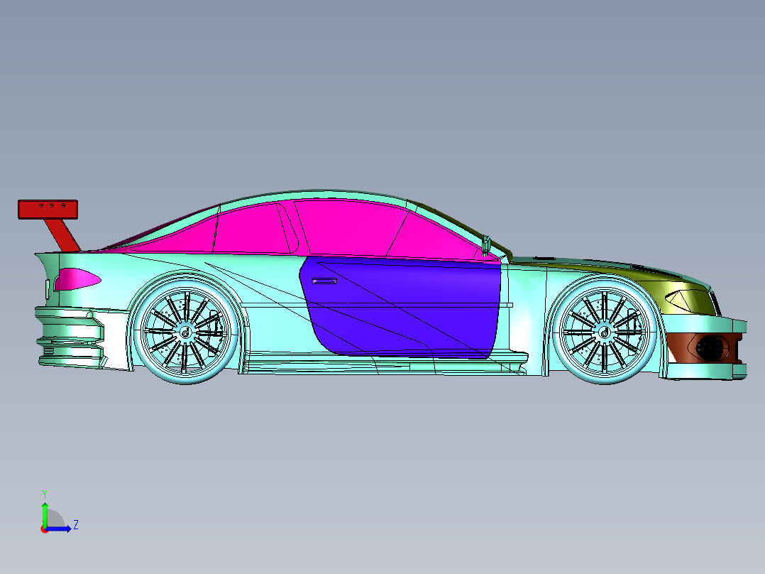 极品飞车里的神车GTR左视图