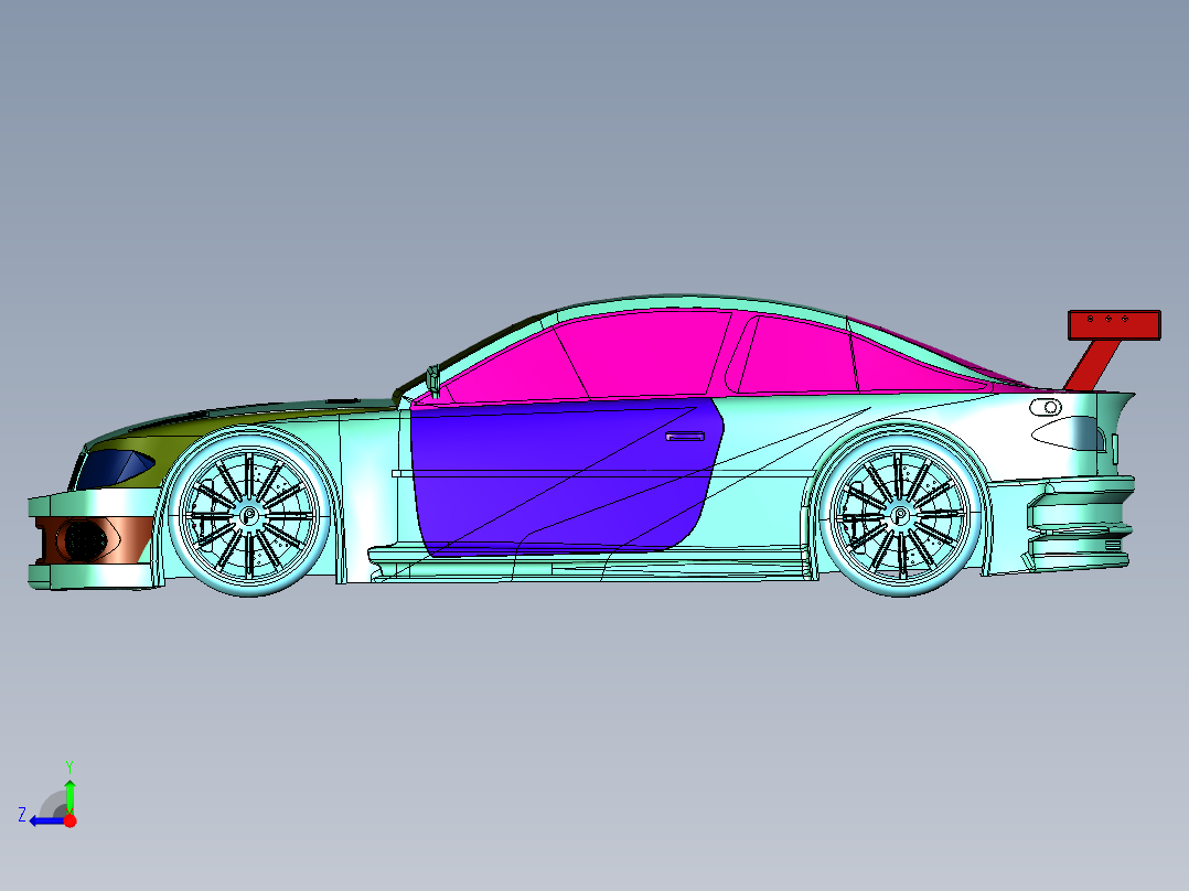 极品飞车里的神车GTR右视图