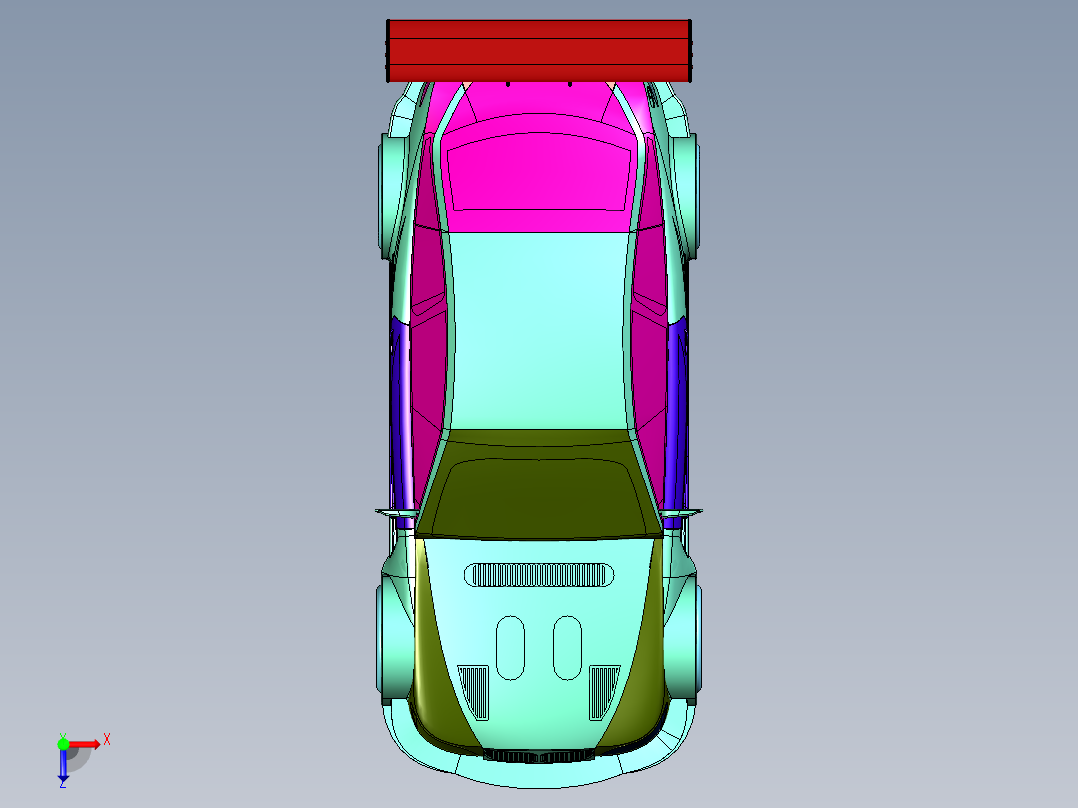 极品飞车里的神车GTR俯视图