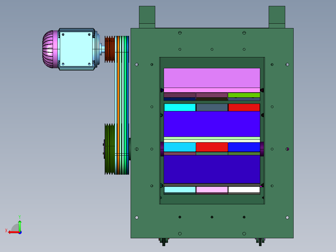 新型花岗岩破石打砂机后视图