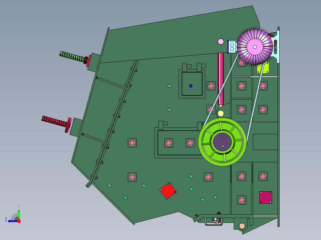 新型花岗岩破石打砂机右视图