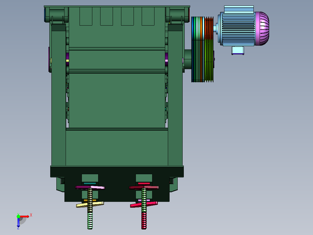 新型花岗岩破石打砂机俯视图