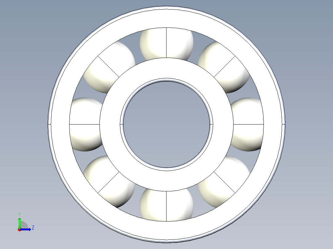 滚珠轴承-FAG BALL BEARING 608 8x22x7.STEP左视图