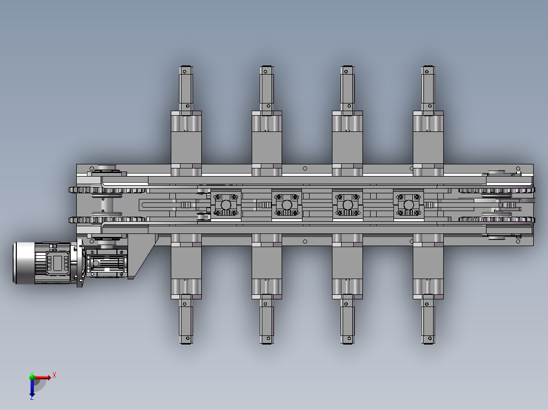 136数控机床俯视图