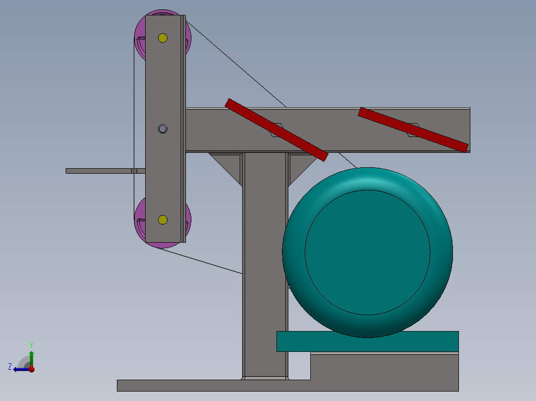砂带磨光机3右视图