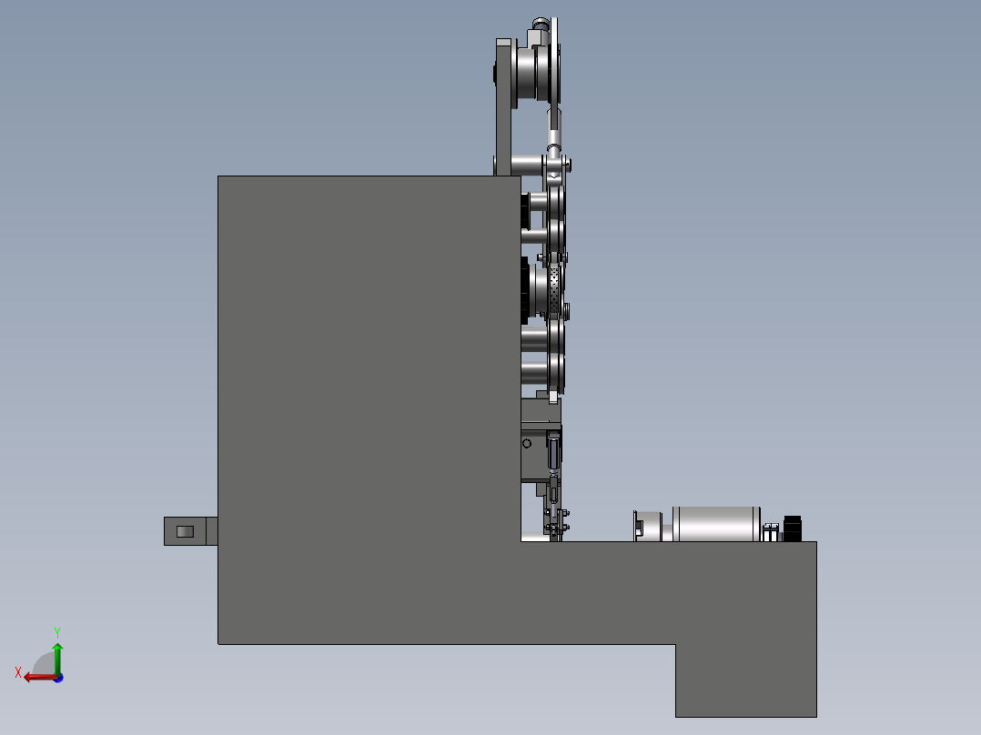 数控贴膜机后视图