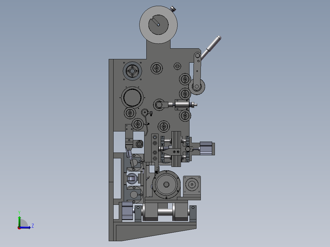 数控贴膜机左视图
