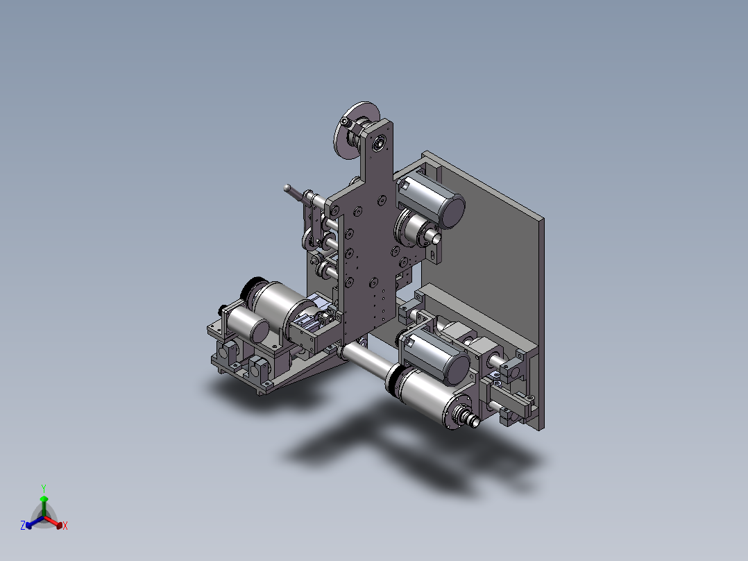 数控贴膜机正等轴测图
