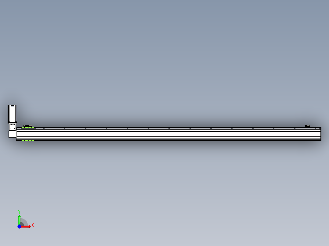 同步带滑台-半封闭B13-L90-S2650-R-Z86-D3前视图