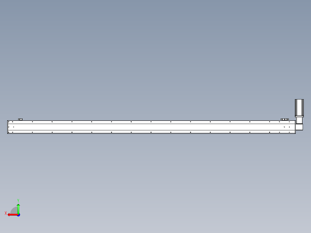 同步带滑台-半封闭B13-L90-S2650-R-Z86-D3后视图