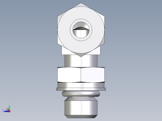 卡套式工业通用硬管接头EO_Adjustable_Locknut_elbow_WEE08ZLMORCF右视缩略图