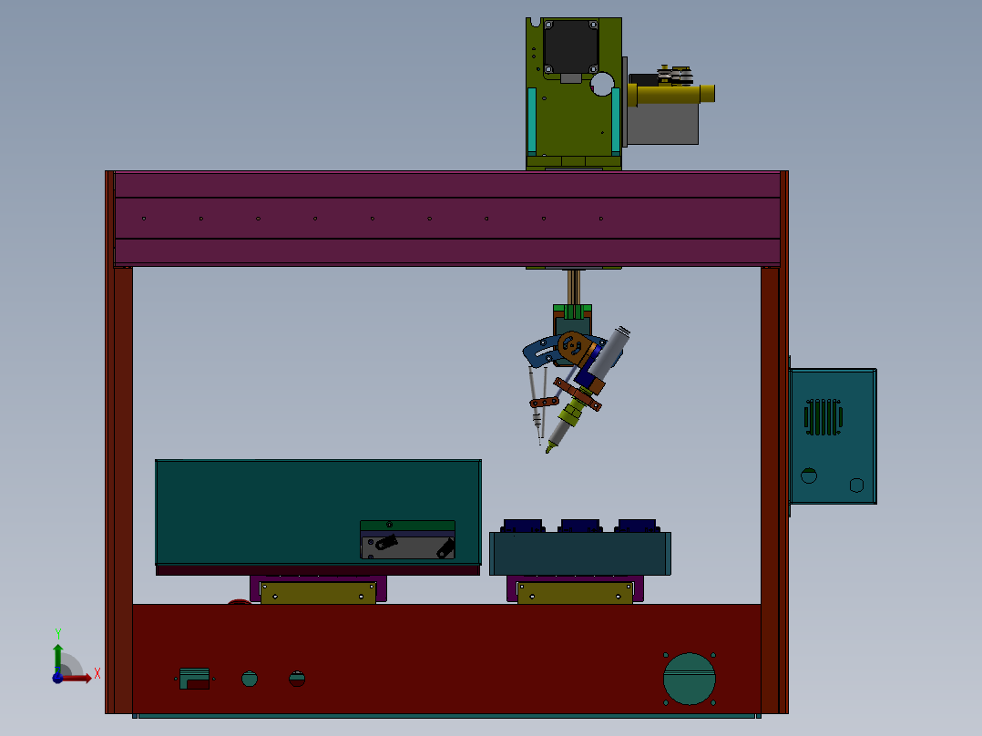 300 Y型焊锡机前视图