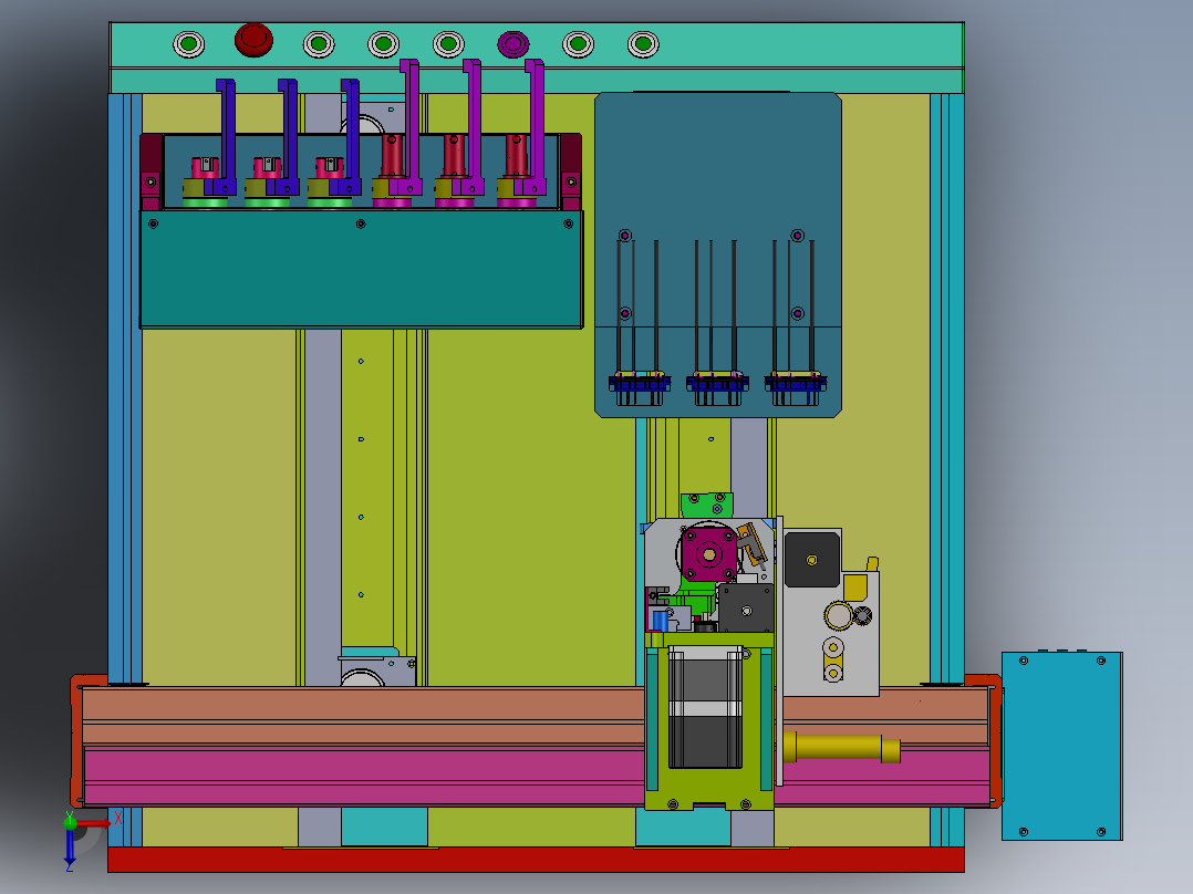 300 Y型焊锡机俯视图