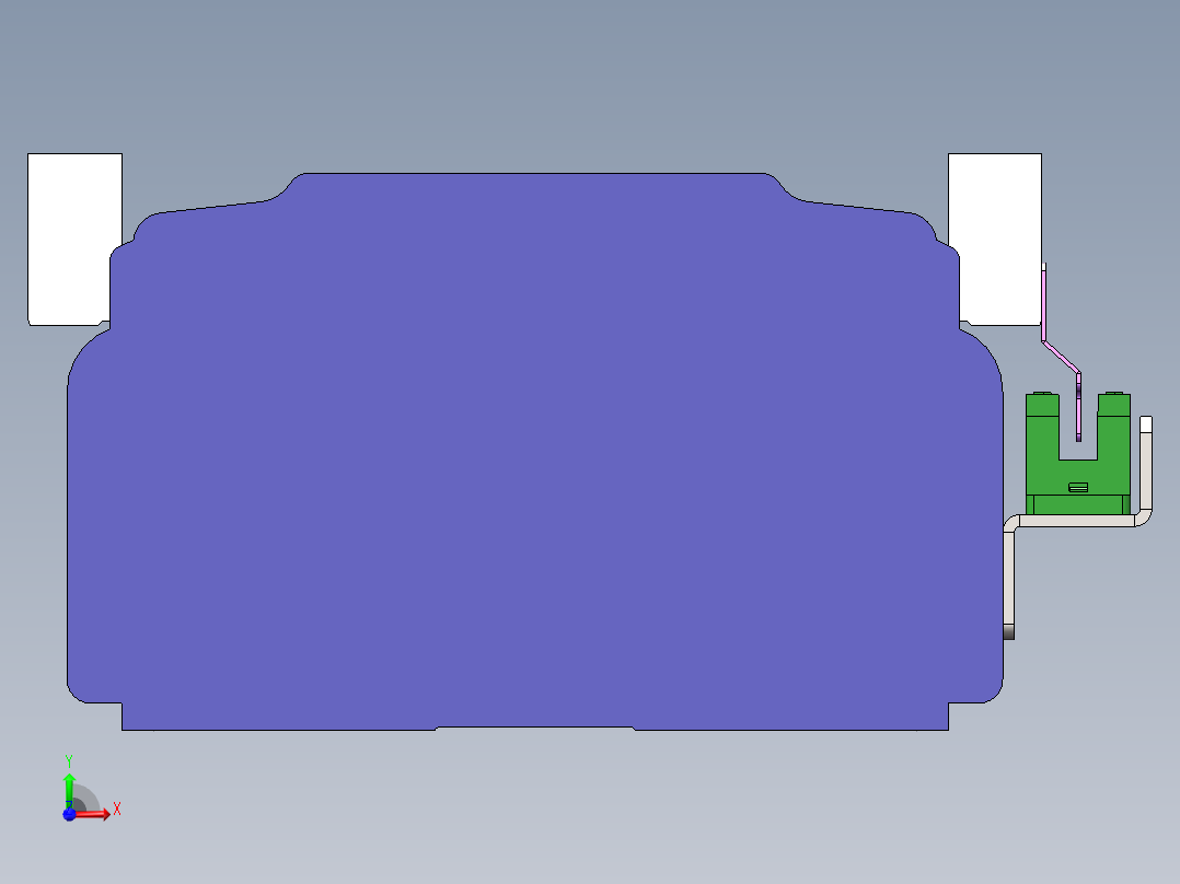 电动滑台模组SDM120内置模型前视图