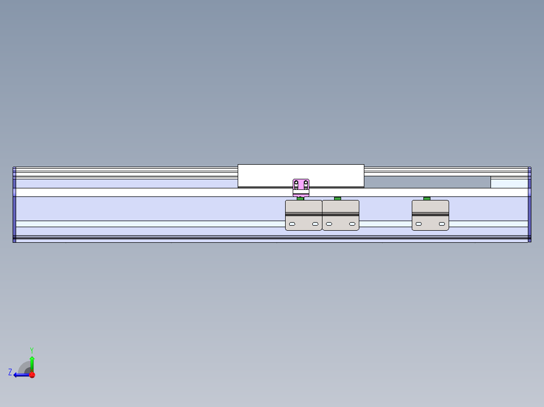 电动滑台模组SDM120内置模型右视图