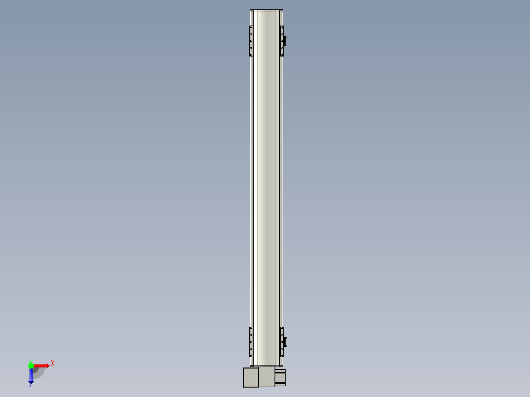 直线模组WG-LHB12-S1050-LD设计图纸俯视图