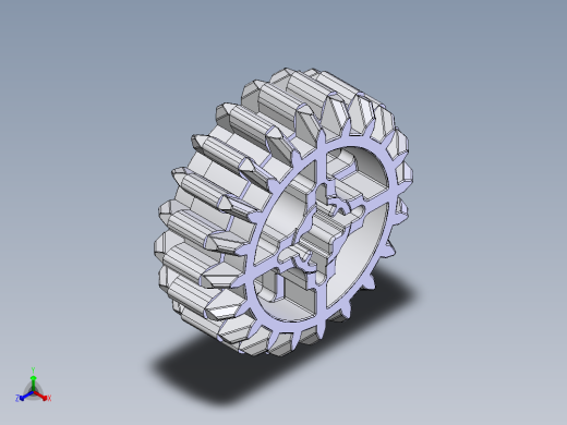 32269 White Technic Gear 20 Tooth Double Bevel.SLDPRT