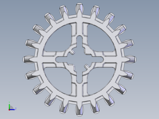 32269 White Technic Gear 20 Tooth Double Bevel.SLDPRT左视缩略图