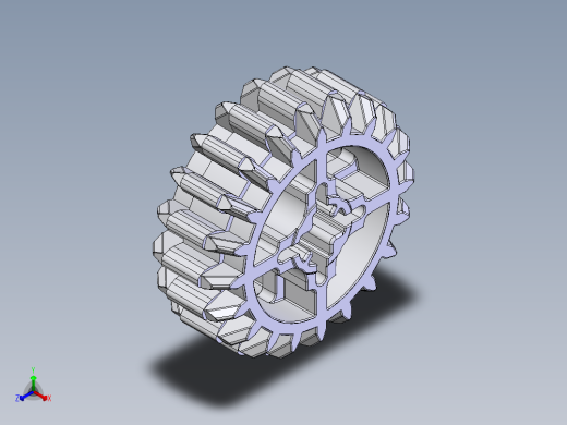32269 White Technic Gear 20 Tooth Double Bevel.SLDPRT正等轴测缩略图