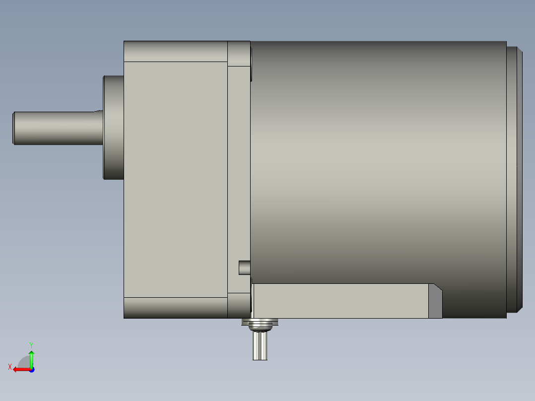 M8MX25G4Y+MX8G3B微型齿轮调速马达后视图