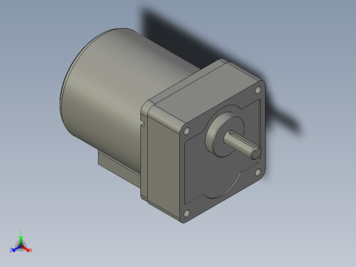 M8MX25G4Y+MX8G3B微型齿轮调速马达正等轴测缩略图