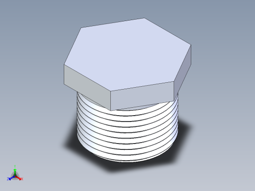 CPVC管件22-Sch80_Plug_MPT_9850-007_0.75in