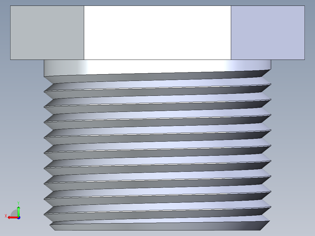 CPVC管件22-Sch80_Plug_MPT_9850-007_0.75in后视图