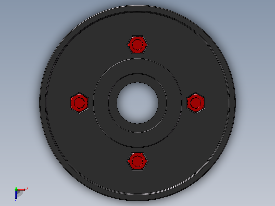 链板被动轮俯视图