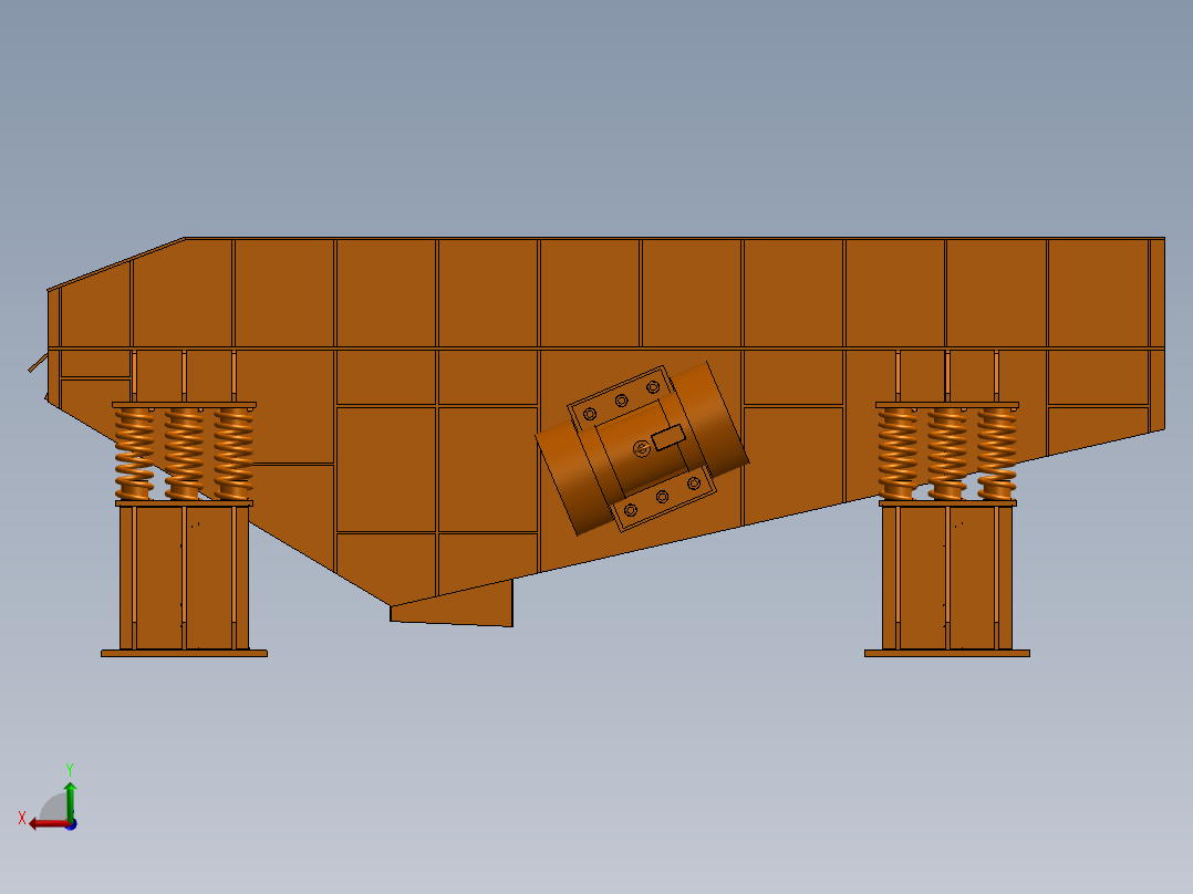 L253振动输送落砂机sw14可编辑后视图