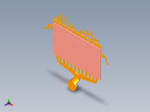散热壳体盖板-水口铸件图