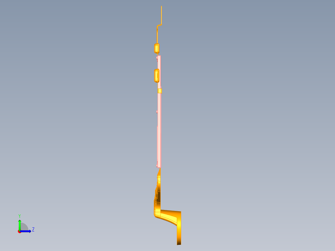 散热壳体盖板-水口铸件图左视图