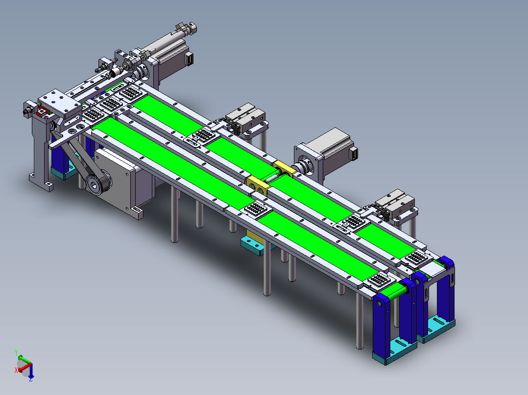 回形传送线sw20可编辑正等轴测图