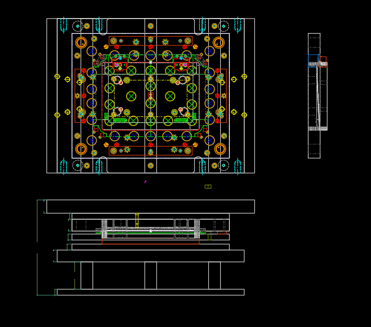 笔记本D壳侧边展平冲压模具设计图